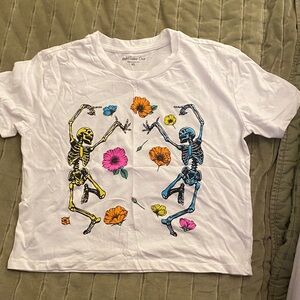 Rebellious One White Crewneck Tee with Printed Label